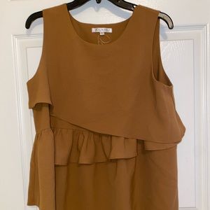 Brown Breezy tank top